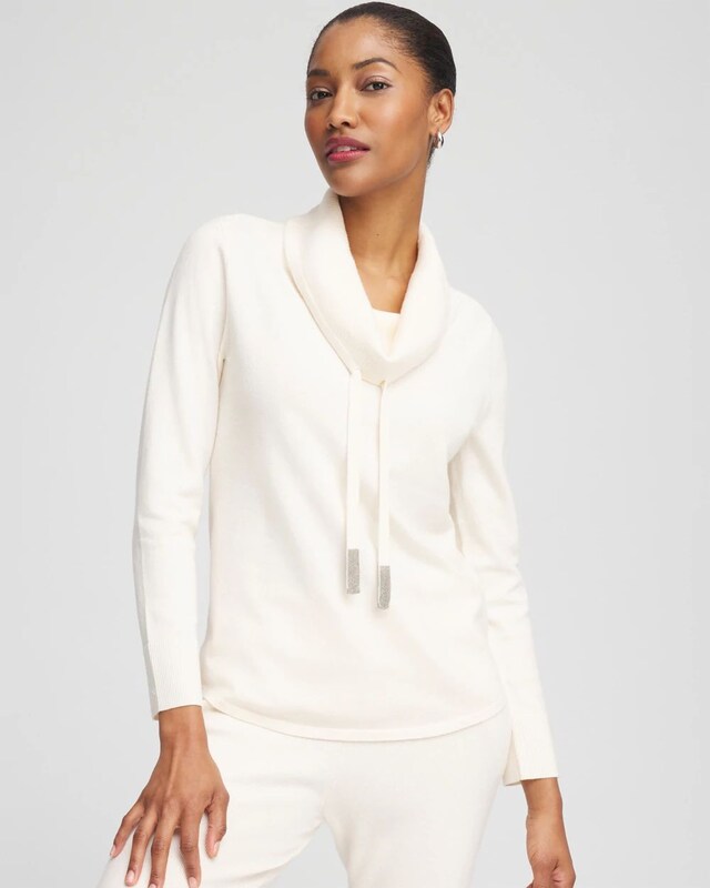 Zenergy Luxe Cashmere Blend Cowl Sweater